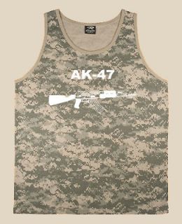 AK 47 ACU Digital CAMO ak47 US Army Tank Top tee shirt