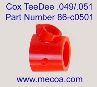 COX ENGINE .049 .051 TD Venturi mount Red NEW 2 pieces