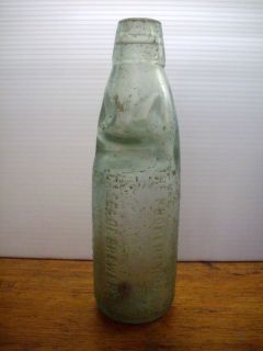   BREWERY & Co LIMITED HOBART AND STRAHAN   Antique Glass Codd Bottle