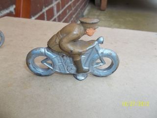 Vintage 1930s Barclay Police Harley Davidson Indian toy Motorcycle 