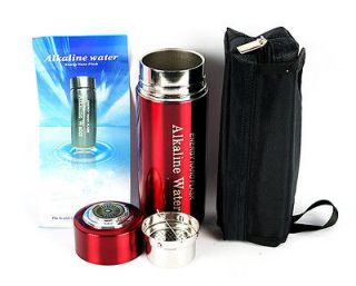 New Alkaline Energy Flask Ionizer Water Bottle Flask Ion Cup with Case 