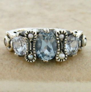 antique aquamarine rings in Vintage & Antique Jewelry