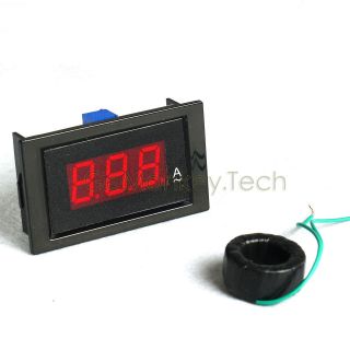 AC 0/100A LED Red Amp Meter Amp NO SHUNT Require Power 8 12V