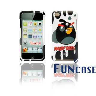 Angry Bird (Black) iPod Touch 4 hard case with Faceplate snap on US 