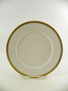 FOUR c1900 Limoges China Wedding Band Bread / Dessert Plates White w 