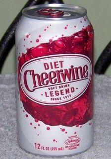 2011 USA DIET CHEERWINE 12 oz 355 mL FULL ALUMINUM SODA CAN