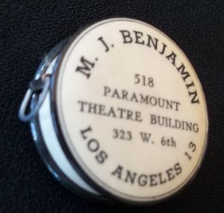 Vintage Sewing Metal Tape Measure Paramount Theater Building Los 