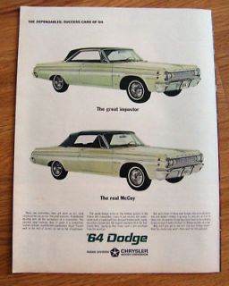 1964 Dodge Polara 500 Convertible Ad