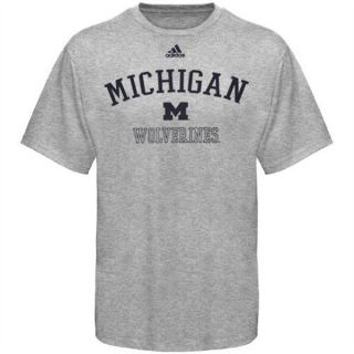 Michigan Wolverines Adidas Grey Practice T Shirt sz 5XL