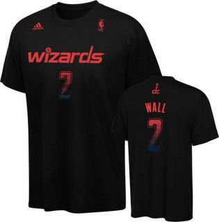 John Wall adidas Vibe Black Name and Number Washington Wizards T Shirt
