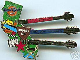   Cafe LOS ANGELES 2001 19th Anniversary PIN State Triple Neck Guitar