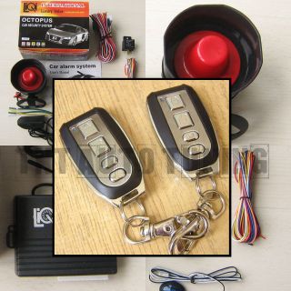 Car Alarm Security System + Remote Central Locking Kit Shock Sensor 
