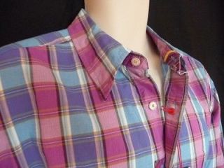 Robert Graham Schooner Purple Freshly Laundered Mens Shirt Large 