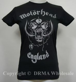 Authentic MOTORHEAD Logo England Girl Juniors Tee T Shirt S M L XL XXL 