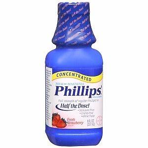 Phillips Milk of Magnesia, Concentrated, Fresh Strawberry 8 fl oz (237 