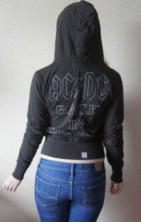 New Junk Food AC/DC Back in Black Zip Up Ladies Hoodie