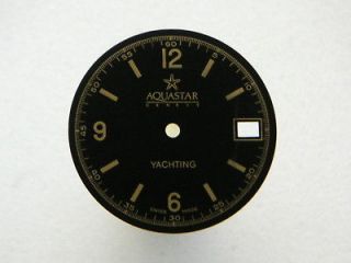 Original Vintage AQUASTAR Yachting Watch Dial Mens