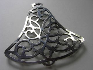 International Silver Co Plated Bell Trivet Hang Holiday