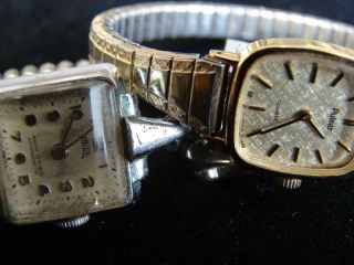 Vintage Womens Egona Wristwatch Swiss Ancre 15 Rubis, and Pulsar 
