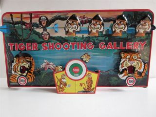   SHOOTING GALLERY Target toy wind up metal Tin Litho Louis Marx WORKS