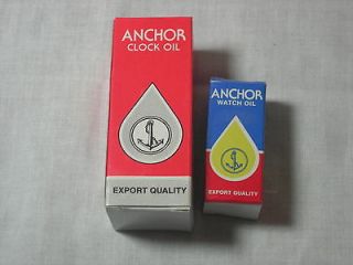 20ml clock oil and 1 x 10mm watch oil anchor brand clock repair 