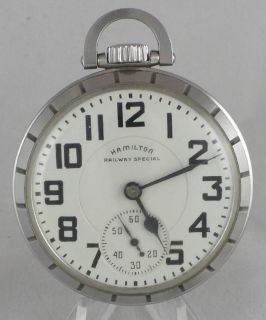 1950 Hamilton 992B 21 Jewel Railroad Approved 16 Size Pocket Watch