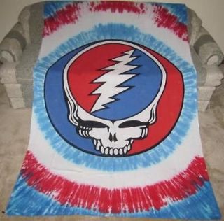 New Grateful Dead Steal Your Face Red White Blue Large Tapestry Bed 
