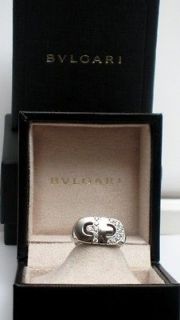 BVLGARI BULGARI PARENTESI 18k WG Diamond Ring 6 3/4 Bvlgari Box   GAL 