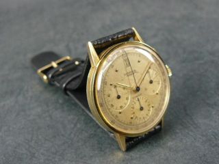 36mm BIG 18k Gold UNIVERSAL Compax Chronograph Watch