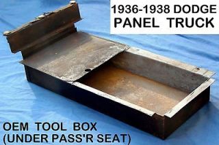   DODGE PANEL TRUCK UNDER SEAT TOOL BOX OEM OPTIONAL VINTAGE ITEM