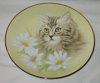 Hamilton Collection Spring Fever Petals & Purrs Plate