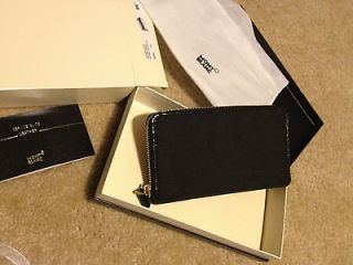 NEW MONTBLANC WOMENS Starisma Pamina Wallet 8cc Large with Zip Black