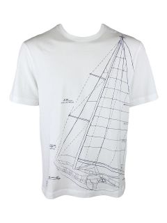 Victorinox Mens Sail Boat Graphic Short Sleeve T Shirt $55 New