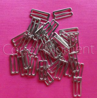   Silver Tone Metal Garter Suspender Clasp/Hook/End Corset Supplies