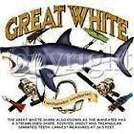 GREAT WHITE SHARK / RODS OFFSHORE SALTWATER FISHING T SHIRT LONG 