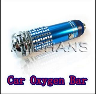 Blue Mini Car Auto Fresh Air Purifier Oxygen Bar Ionizer Plug In 