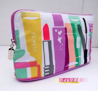 New Clinique Modern City Style Cosmetic Makeup Purse Bag