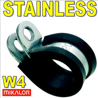 MIKALOR W4 STAINLESS EPDM Rubber Lined Hose Pipe W4 P Clips Retaining 