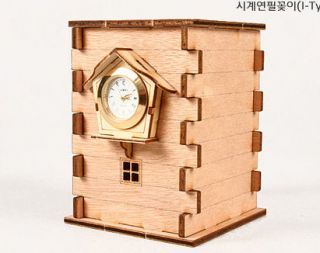 Pencil Case Clock / Wooden Kit 8631