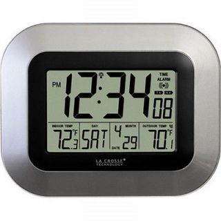   Crosse Technology Atomic Digital Wall Clock with Date and Temp Display