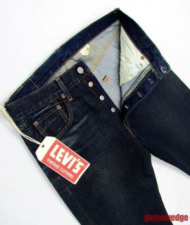 Levis Vintage Clothing LVC 1955 Big E Selvedge Jeans Sugar Rigid sz 