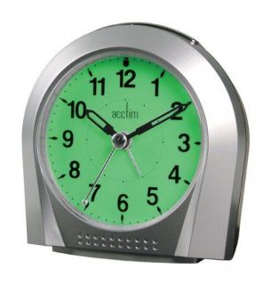 Acctim Smartlite Silent Sweeper Alarm Clock Glow in Dark 12257S