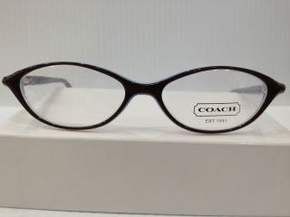 NEW AUTHENTIC COACH JULIANNE 502 COL BROWN PLASTIC EYEGLASSES FRAME
