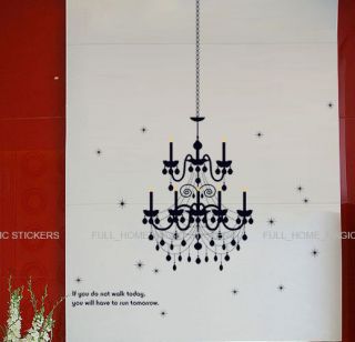   Chandelier Candles Wall Stickers Vinyl Art Decal Mural Wallpaper