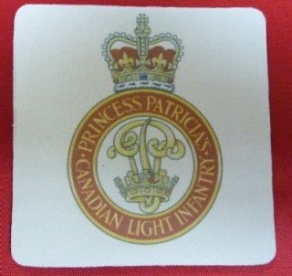 Coasters imprinted with PPCLI regimental badge  4 pcs