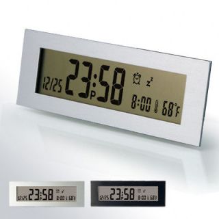 Thermometer and calendar digital lcd display snooze alarm clock