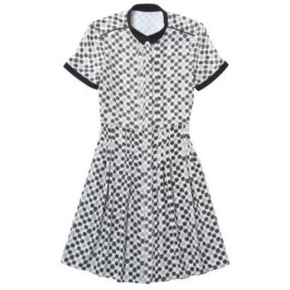   for Target Short Sleeve Dot Print Shirt Dress Cream Wheel Cycle Print