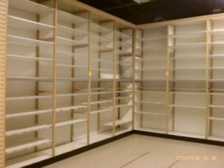 Upscale Retail Store Wood Display Shelving Fixtures Used for Backroom 