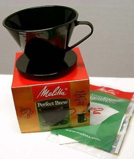 Melitta PERFECT BREW Cone Filter Cup Coffee Maker BLACK FREE USA / $1 