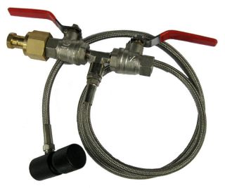 Paintball Co2 Refill Station Fill adapter with 37 Inch Steel Braided 